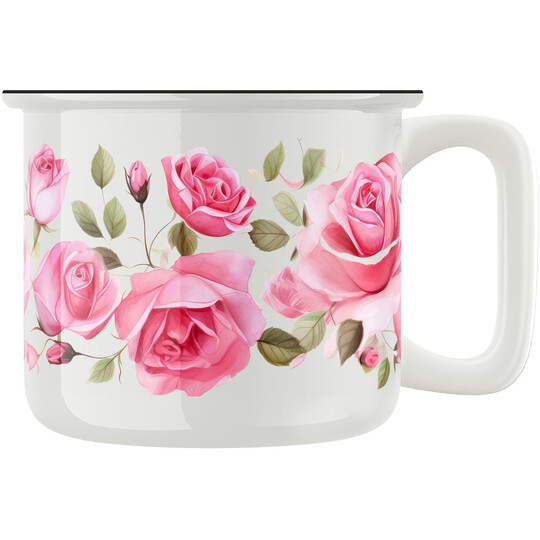 Keramický retro hrnek "Růže"