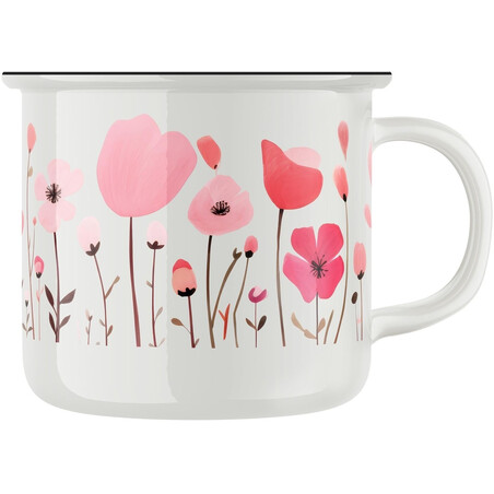 Keramický retro hrnek "Růžové odstíny"