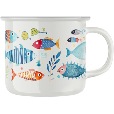 Keramický retro hrnek "Rybky"