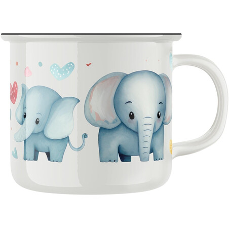 Keramický retro hrnek "Sloníci"