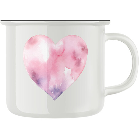 Keramický retro hrnek "Srdce"