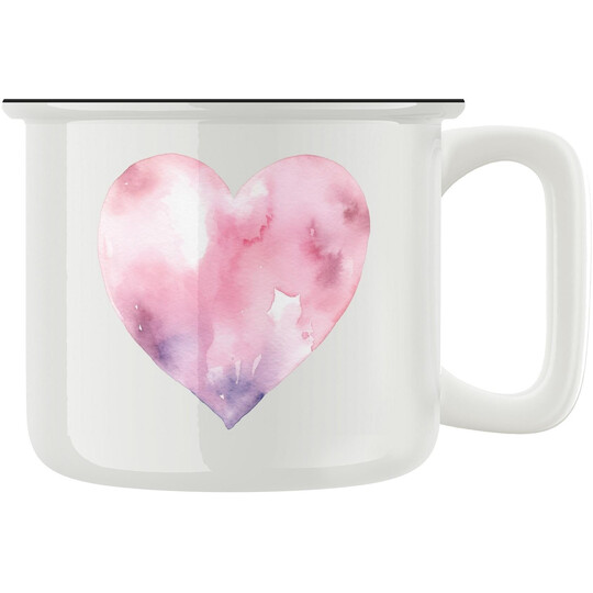 Keramický retro hrnek "Srdce"