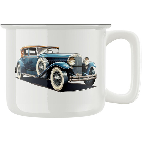 Keramický retro hrnek "Starý automobil"