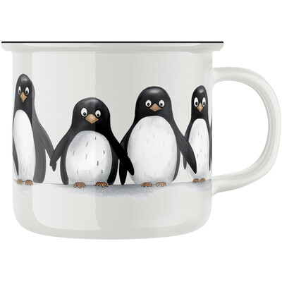 Keramický retro hrnek "Tučňáci"