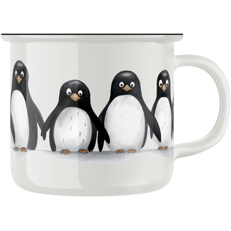 Keramický retro hrnek "Tučňáci"