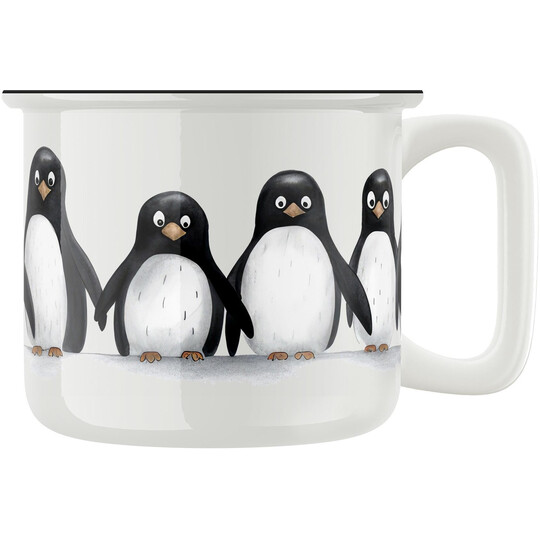 Keramický retro hrnek "Tučňáci"