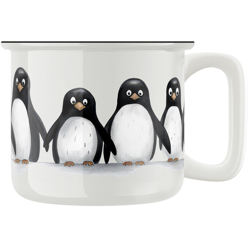 Keramický retro hrnek "Tučňáci"