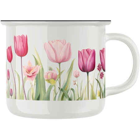 Keramický retro hrnek "Tulipány"