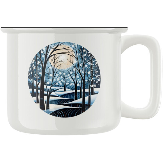 Keramický retro hrnek "Zimní pohádka"