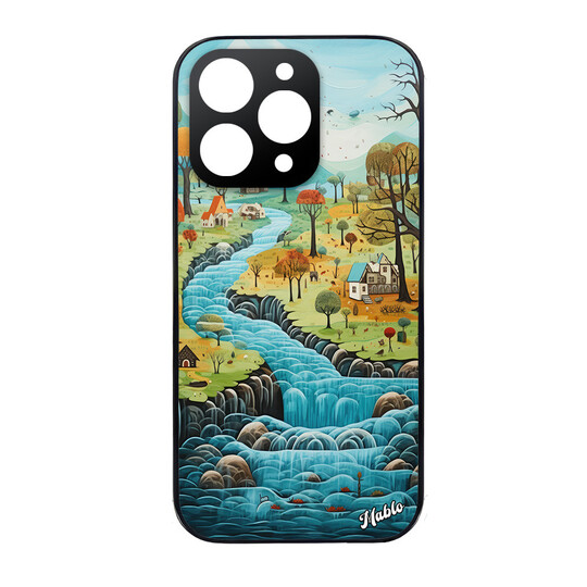 Kryt na iPhone "Řeka naivní umění"