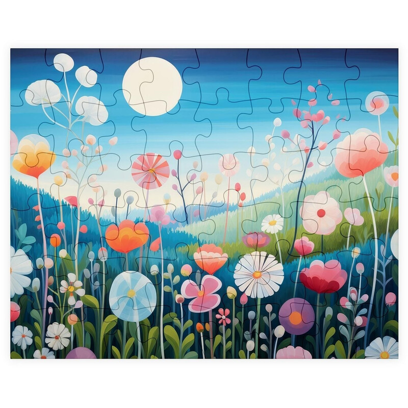 Puzzle "Rozkvetlá krajina"