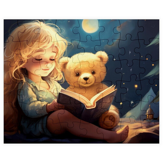 Puzzle "Večerní pohádka"