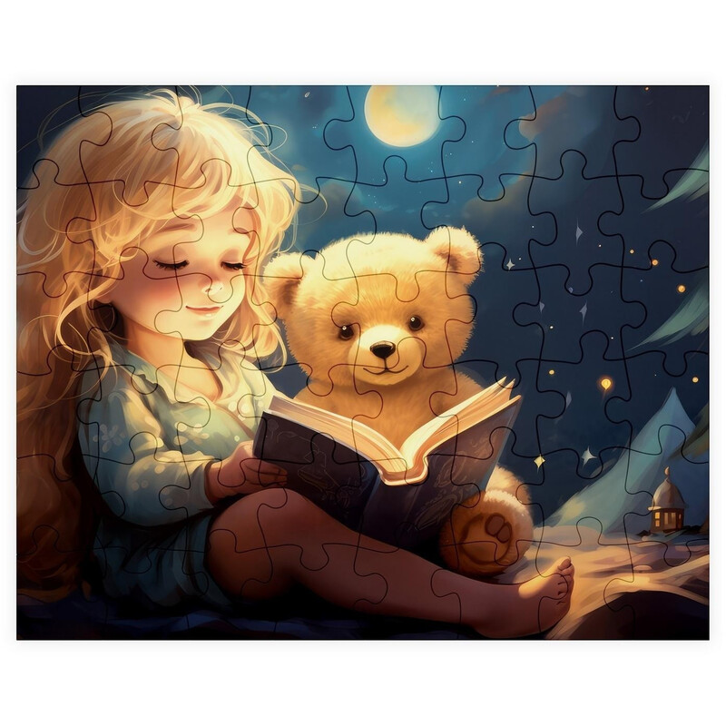 Puzzle "Večerní pohádka"