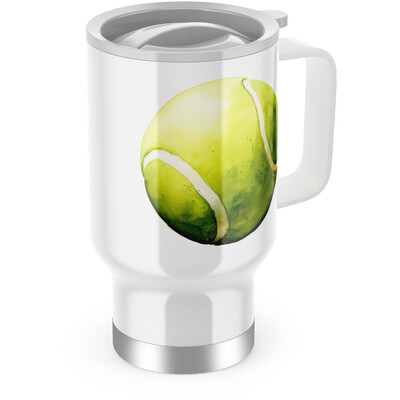 Termohrnek s uchem "Tenisový míček"