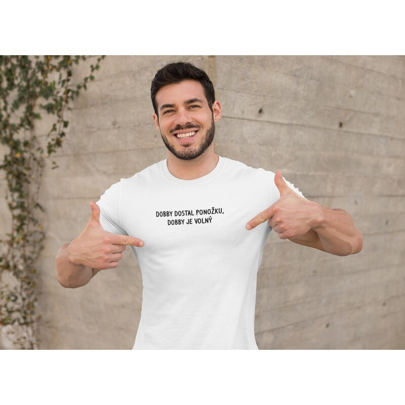 Bavlněné pánské tričko "Be happy"