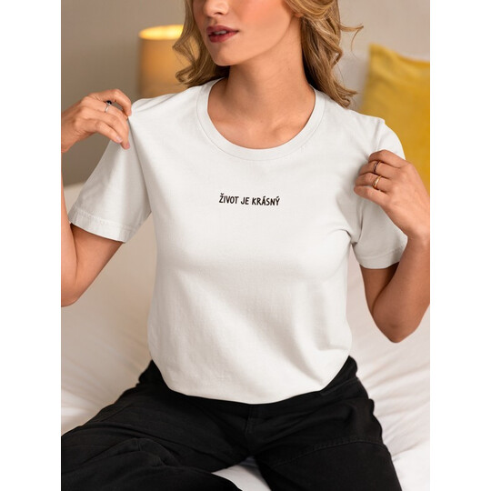 Bavlněné dámské tričko "Aha"