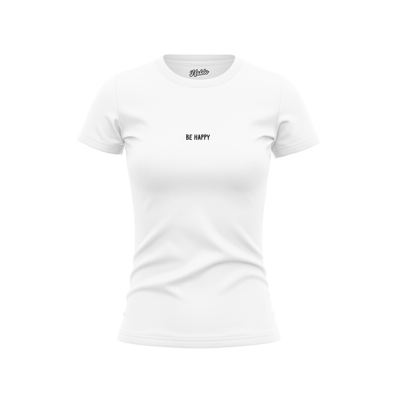 Bavlněné dámské tričko "Be happy"