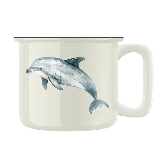 Keramický retro hrnek "Delfín"