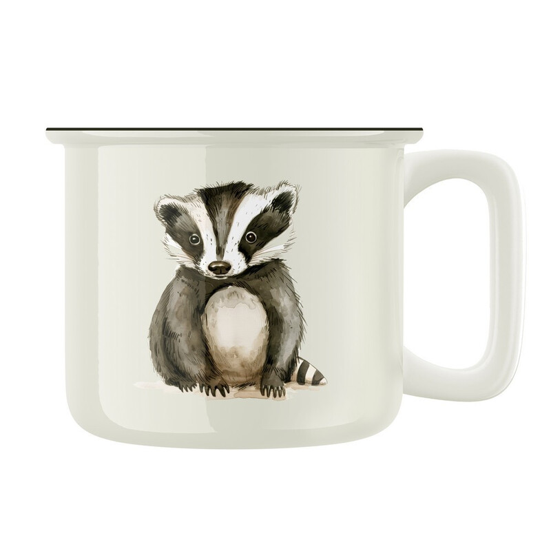 Keramický retro hrnek "Jezevec"