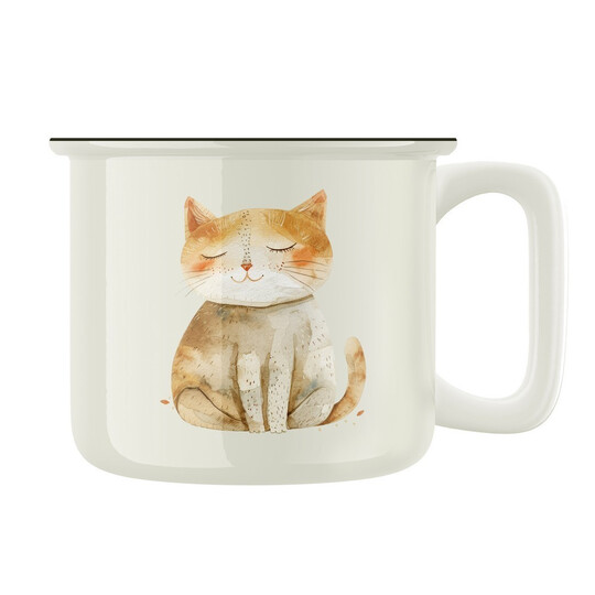 Keramický retro hrnek "Kočka"