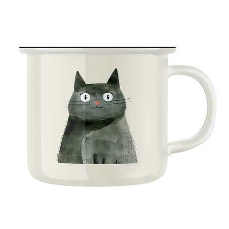 Keramický retro hrnek "Kočka"