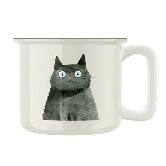 Keramický retro hrnek "Kočka"