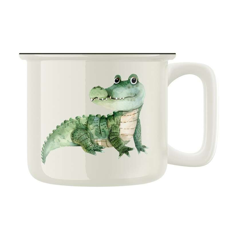 Keramický retro hrnek "Krokodýl"