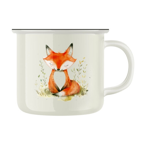 Keramický retro hrnek "Liška"