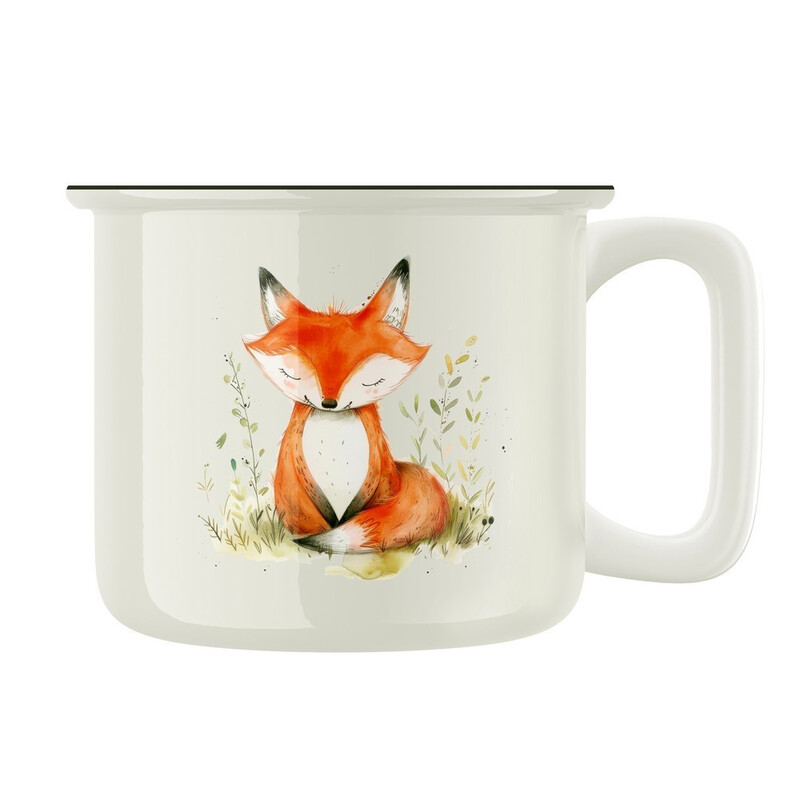 Keramický retro hrnek "Liška"