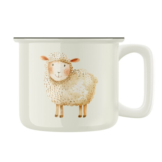 Keramický retro hrnek "Ovečka"