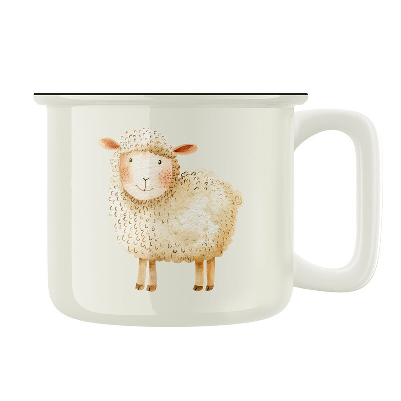 Keramický retro hrnek "Ovečka"