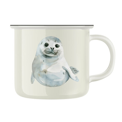 Keramický retro hrnek "Tuleň"