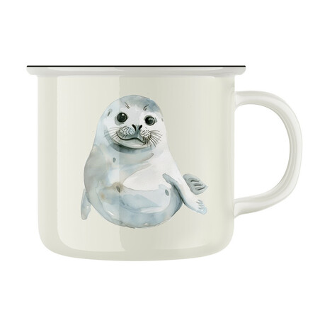 Keramický retro hrnek "Tuleň"