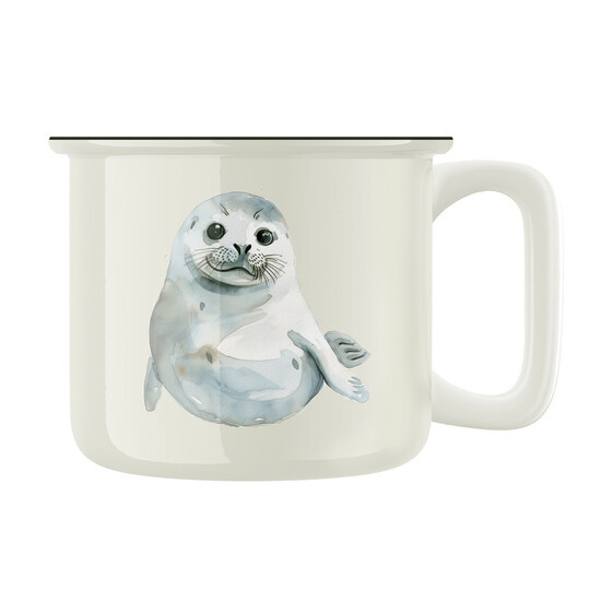 Keramický retro hrnek "Tuleň"