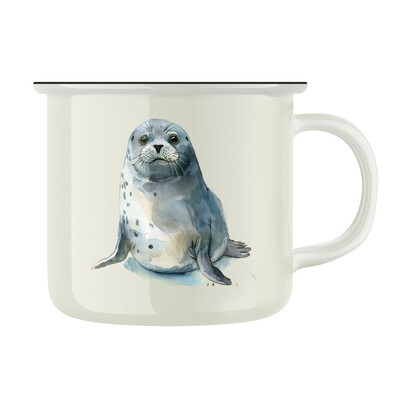 Keramický retro hrnek "Tuleň"