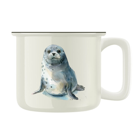 Keramický retro hrnek "Tuleň"