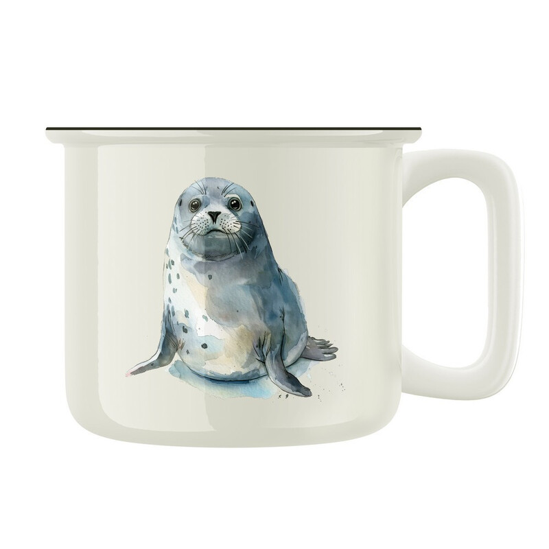 Keramický retro hrnek "Tuleň"