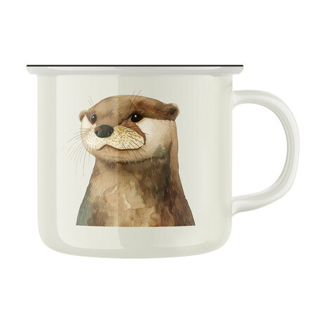 Keramický retro hrnek "Vydra říční"