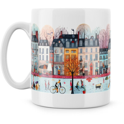 Hrnek "Městečko naivní umění"