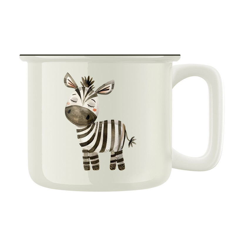 Keramický retro hrnek "Zebra"
