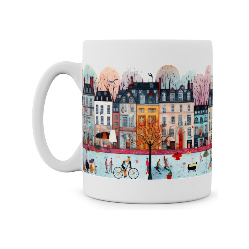 Hrnek "Městečko naivní umění"