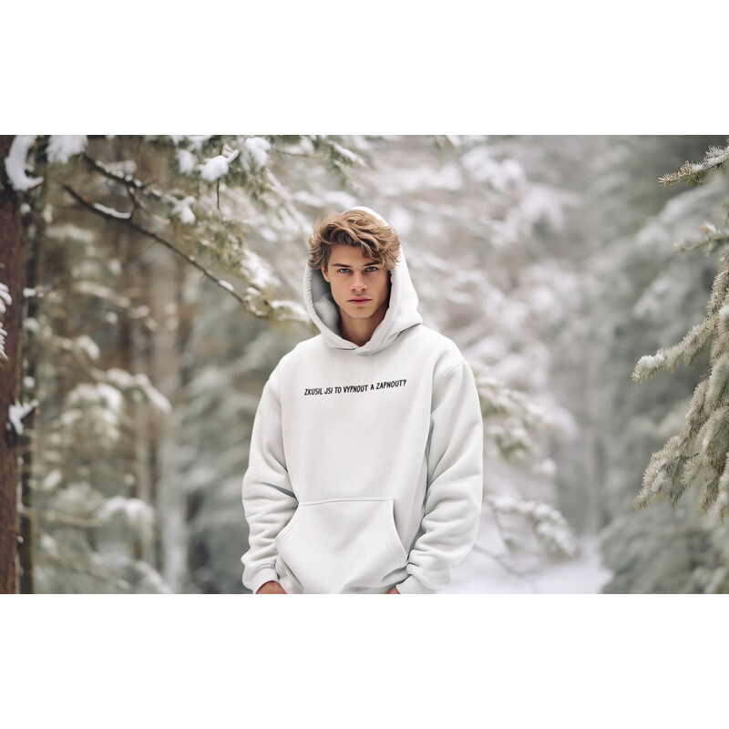 Pánská mikina s kapucí "MEDICÍNA JE LÁSKA"