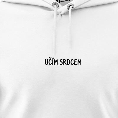 Pánské mikiny s kapucí "UČÍM SRDCEM"