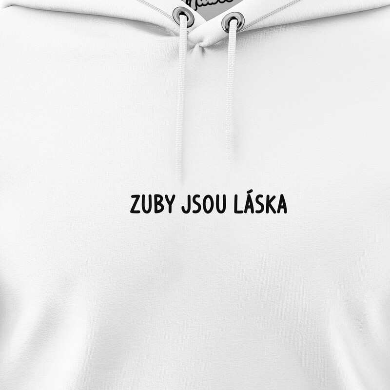Pánské mikiny s kapucí "ZUBY JSOU LÁSKA"