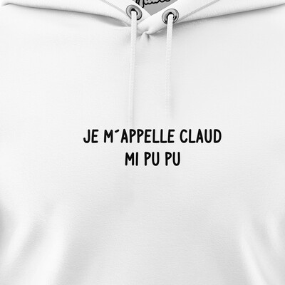 Pánské mikiny s kapucí "JE M´APPELLE CLAUD..."