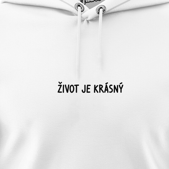 Pánské mikiny s kapucí "ŽIVOT JE KRÁSNÝ"