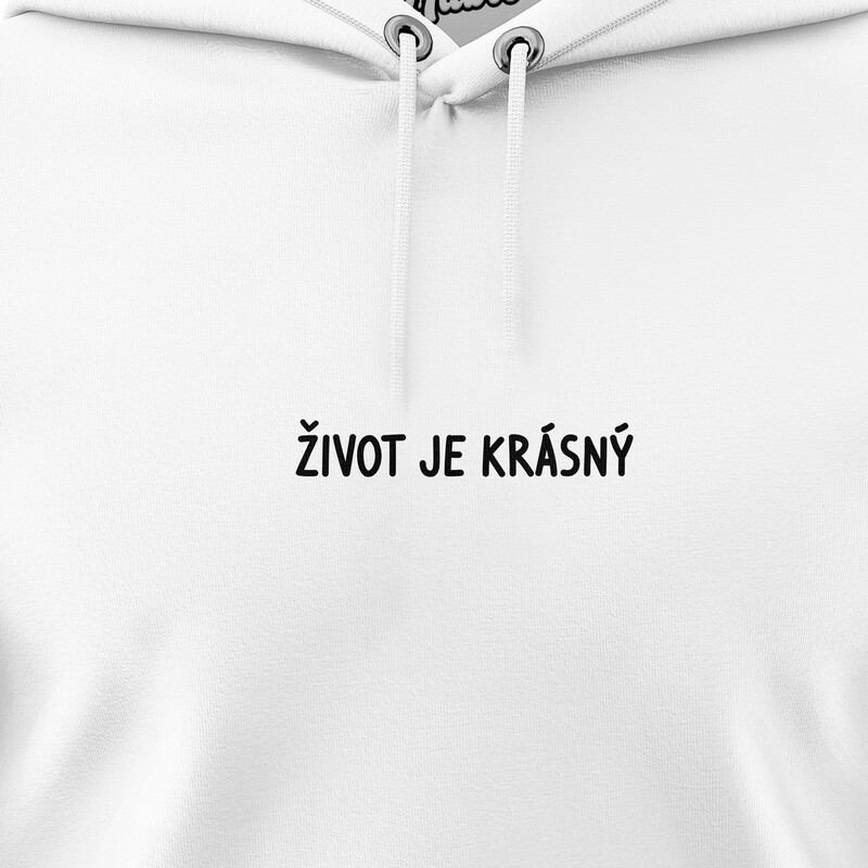 Pánské mikiny s kapucí "ŽIVOT JE KRÁSNÝ"