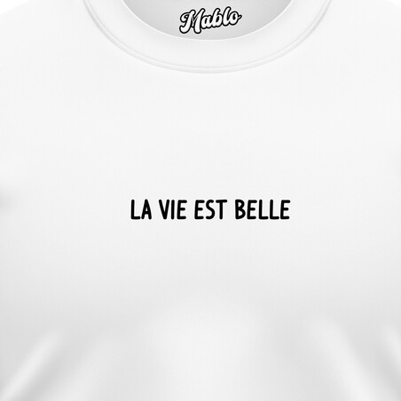 Pánské mikiny bez kapuce "LA VIE EST BELLE"