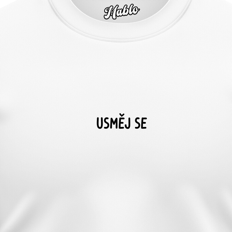 Pánské mikiny bez kapuce "USMĚJ SE"