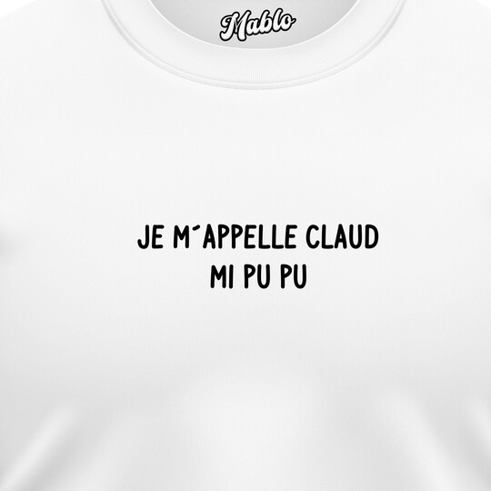 Pánské mikiny bez kapuce "JE M´APPELLE CLAUD..."